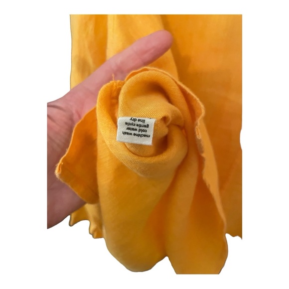 South Street Linen Sherbet Orange Button Down Shirt Blouse Top Medium/SSL Size 2 - Picture 5 of 7